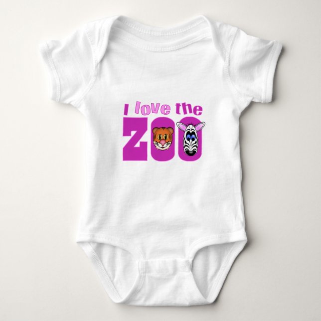 I Love the Zoo Baby Bodysuit (Front)