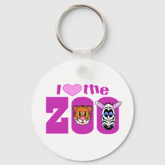 I Love the Zoo Key Ring (Front)