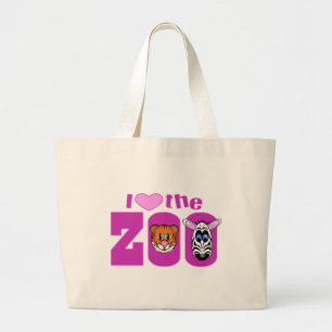 I Love the Zoo Large Tote Bag
