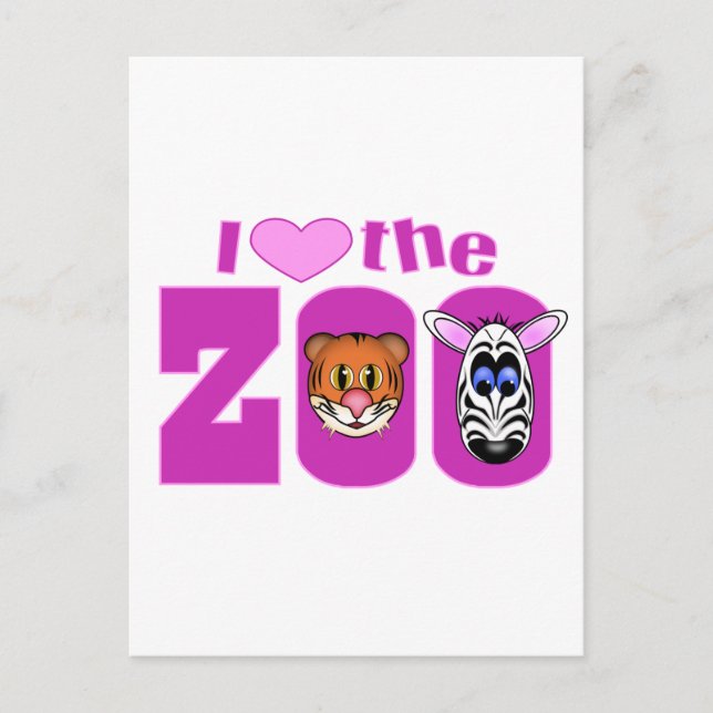I Love the Zoo Postcard (Front)