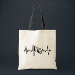 I Love Theatre - Drama Masks Heartbeat Tote Bag<br><div class="desc">If drama gets your pulse going,  this is the minimal design for you,  incorporating a heartbeat line and the comedy & tragedy masks,  a symbol for theatre everywhere. 

You may edit the design colour from red to any colour you prefer.</div>
