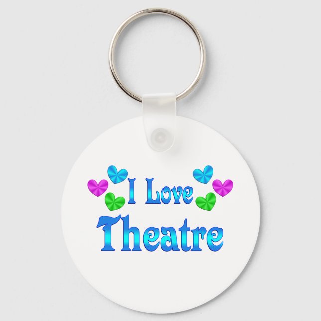 I Love Theatre Key Ring (Front)