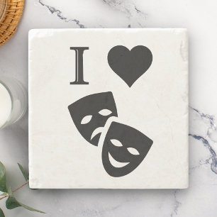 I Love Theatre Stone Coaster