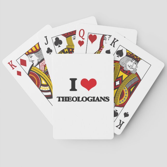 I love Theologians Playing Cards (Back)