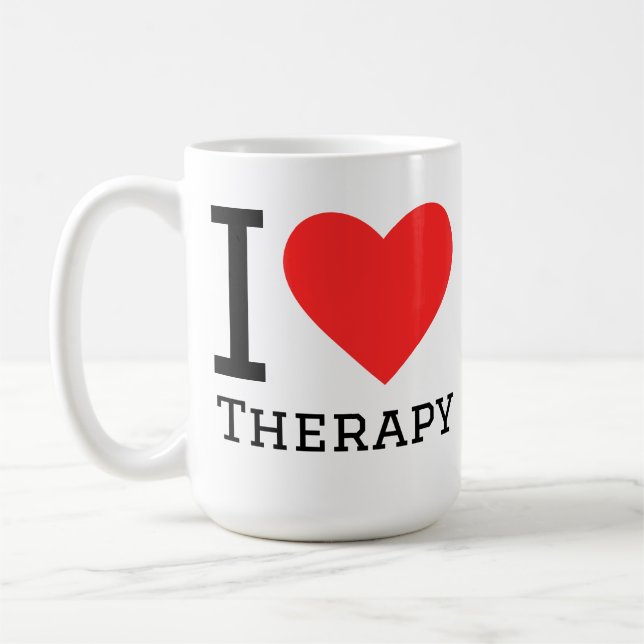 I love therapy  coffee mug (Left)