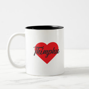 I Love Thimphu - Bhutan Two-Tone Coffee Mug