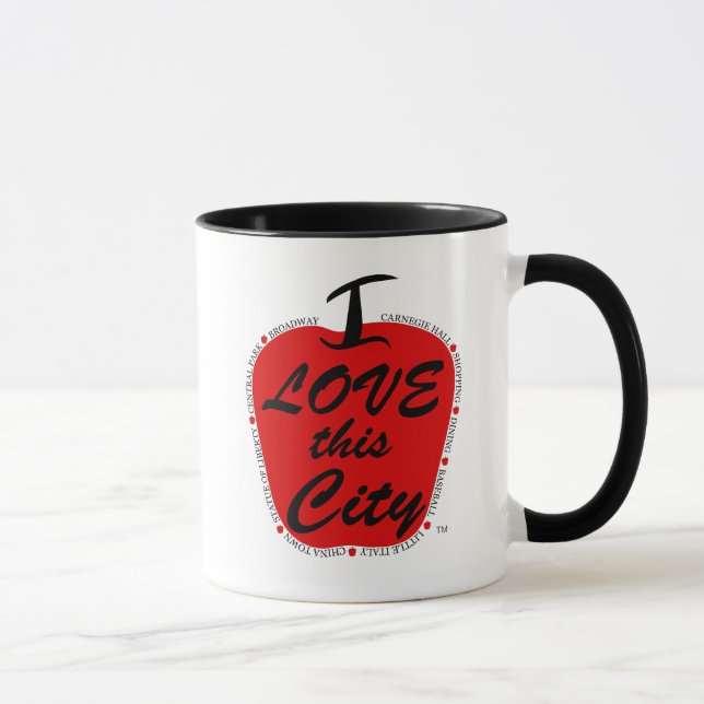 I love this city  mug. mug (Right)