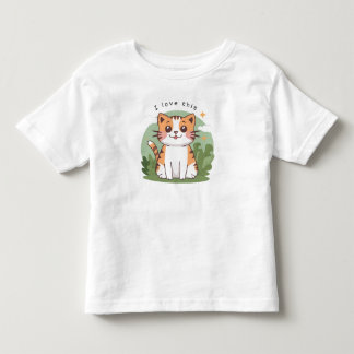 I Love This Cute Tabby Kitten Children's Design Toddler T-Shirt