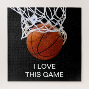 I Love This Game Basketball Art Sports Jigsaw Puzzle