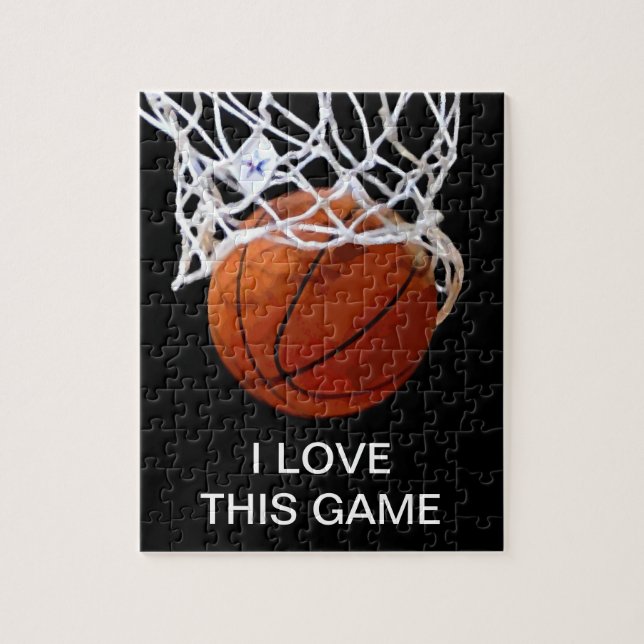 I Love This Game Basketball Art Sports Jigsaw Puzzle (Vertical)