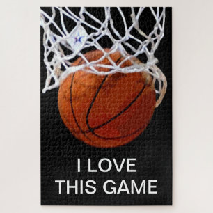 I Love This Game Basketball Art Sports Jigsaw Puzzle
