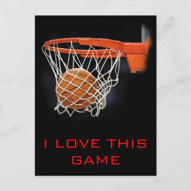 I Love This Game Basketball Postcard (Front)