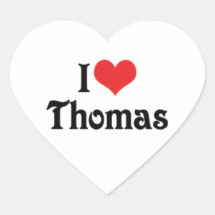 I Love Thomas Heart Sticker