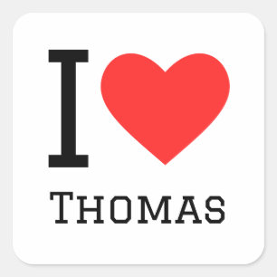 I love thomas square sticker