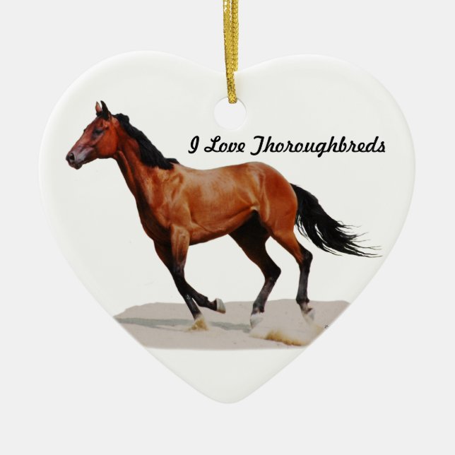 I Love Thoroughbreds Ornament (Front)