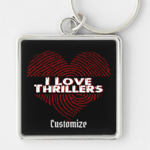 I Love Thrillers Black Key Ring
