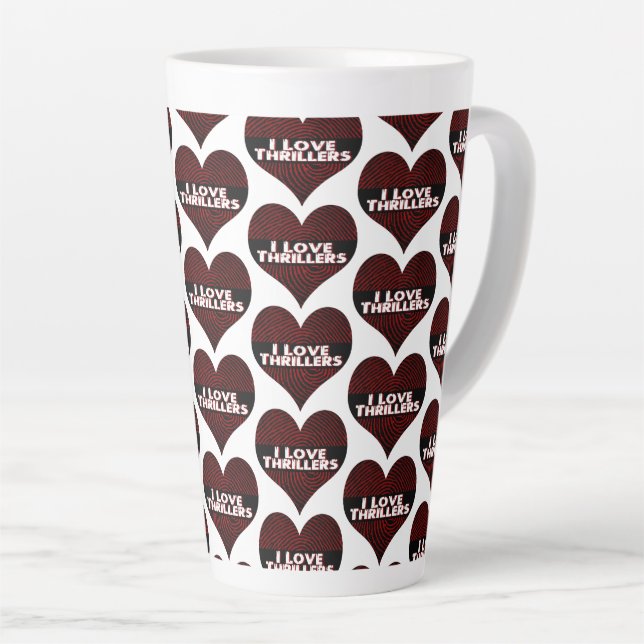 I Love Thrillers   Latte Mug (Right Angle)