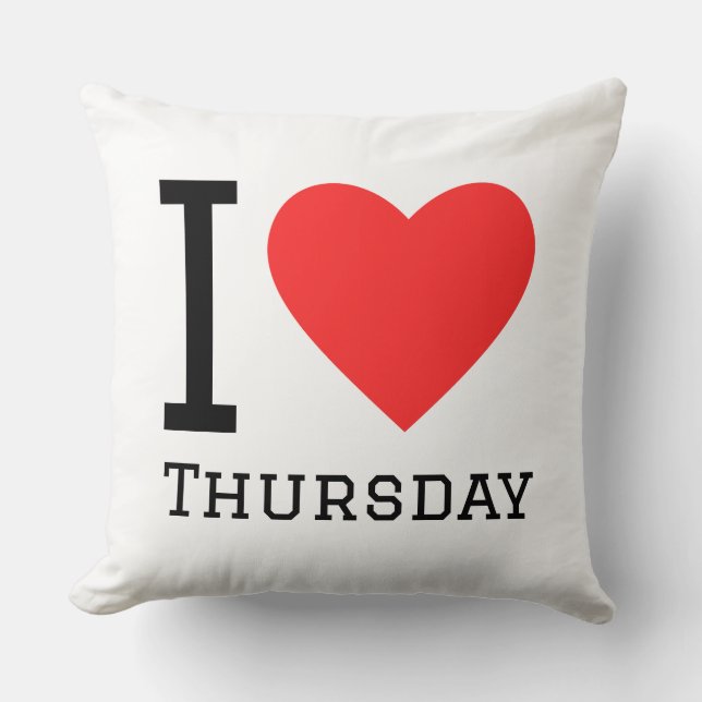 I love Thursday  Square Sticker Cushion (Front)