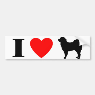 I Love Tibetan Mastiffs Bumper Sticker