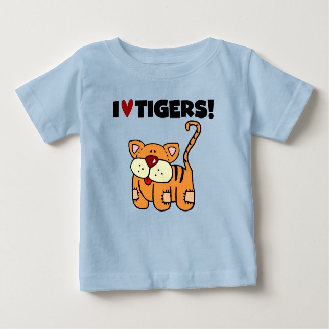 I Love Tigers Baby T-Shirt (Front)