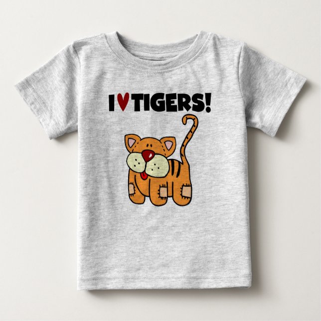 I Love Tigers Baby T-Shirt (Front)