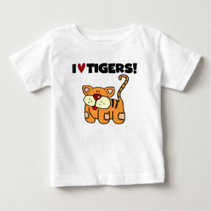 I Love Tigers Baby T-Shirt