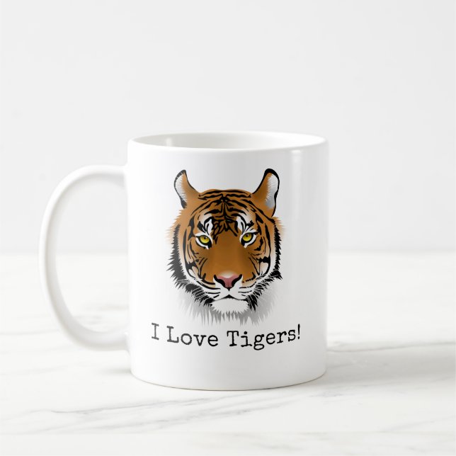I Love Tigers! Coffee Mug (Left)