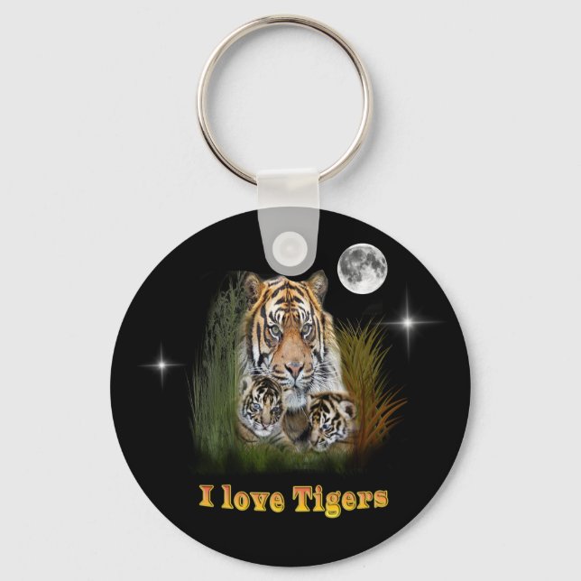 I love Tigers Key Ring (Front)