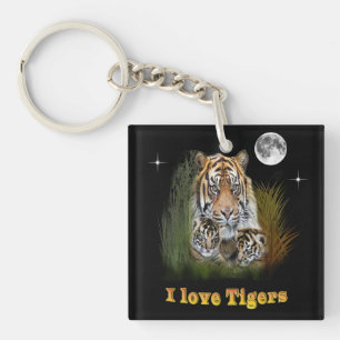 I love Tigers Key Ring