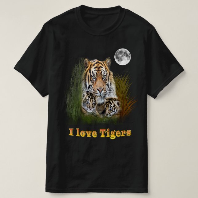 I love Tigers T-Shirt (Design Front)