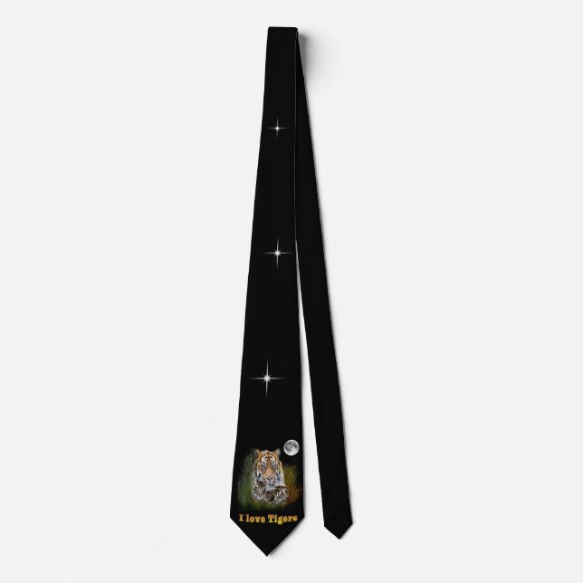 I love Tigers Tie (Front)