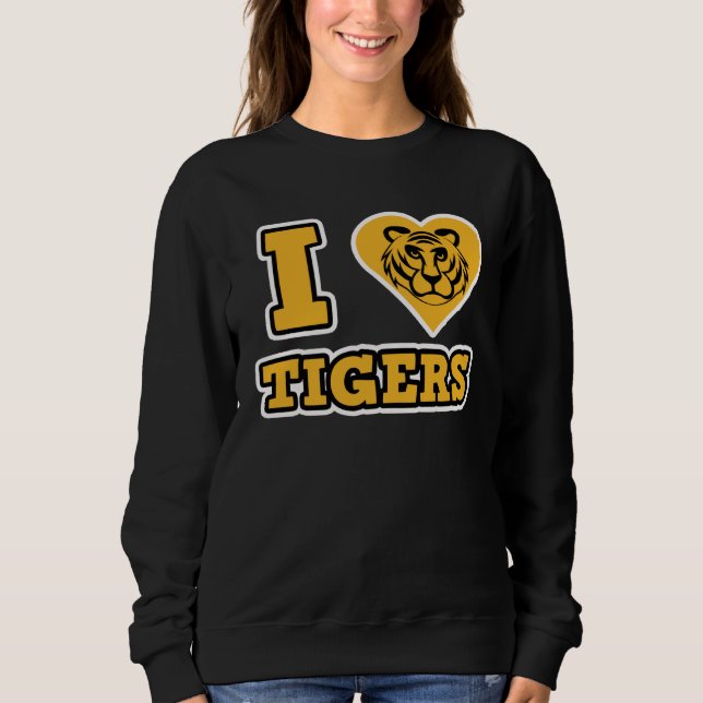I Love Tigers  Tiger Cat  Tiger Sweatshirt (Front)