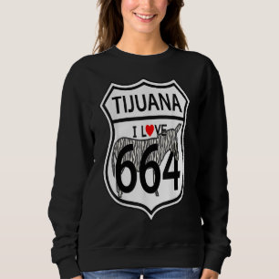 i love tijuana 664 zebra burro donkey mexico sweatshirt