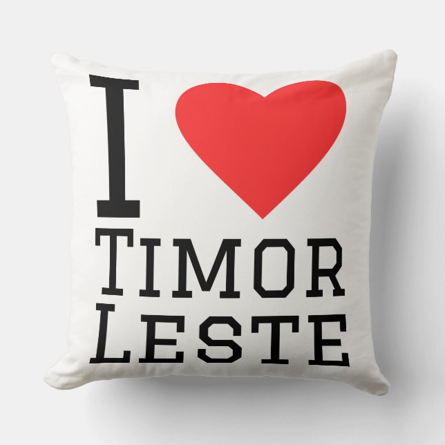I love Timor leste Cushion (Front)