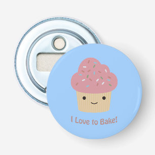 I love to Bake! Cute Cupcake Bottle Opener