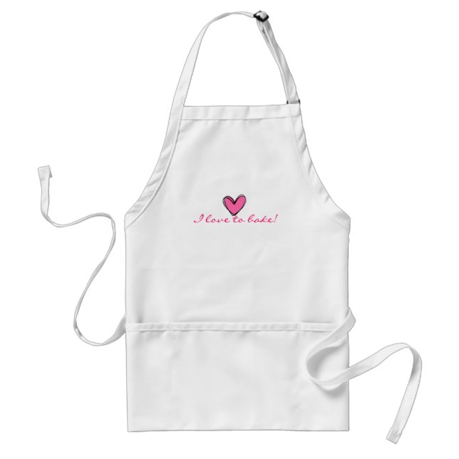 I Love To Bake Standard Apron (Front)