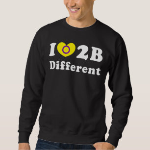 I Love To Be Different Intersex Pride Flag Pride M Sweatshirt
