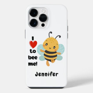 i love to bee me custom name white iPhone 14 pro max case