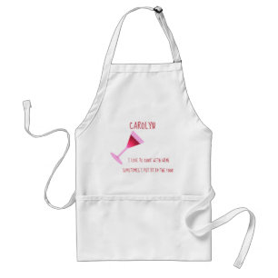 I love to cook with wine - personalised standard apron