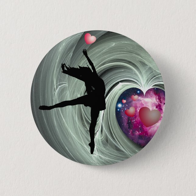 I Love To Dance! 6 Cm Round Badge (Front)