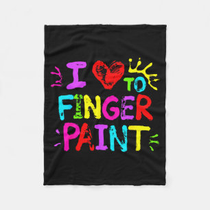 I Love To Finger Paint Couple Funny Valentine Day  Fleece Blanket