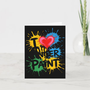 I Love To Finger Paint Couples Art Teacher Finger Card