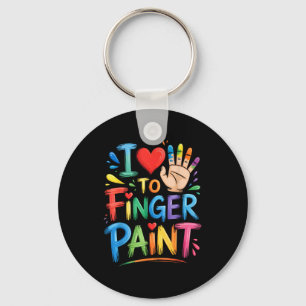 I Love To Finger Paint Couples Art Teacher Finger Key Ring
