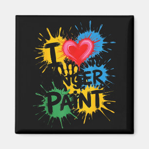 I Love To Finger Paint Couples Art Teacher Finger  Magnet