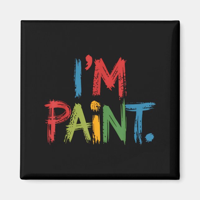 I Love To Finger Paint I'm Paint Funny Couple Vale Magnet (Front)