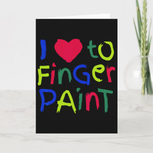 I Love To Finger Paint Matching I'm Paint Couple V Card
