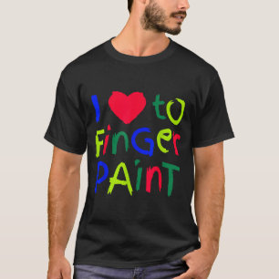 I Love To Finger Paint Matching I'm Paint Couple V T-Shirt
