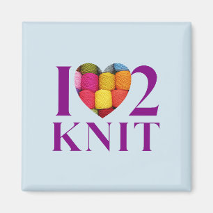 I Love to Knit - Magnet