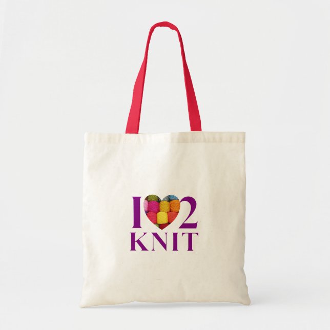 I Love to Knit- Tote (Front)