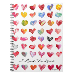 I Love To Love Hearts Notebook